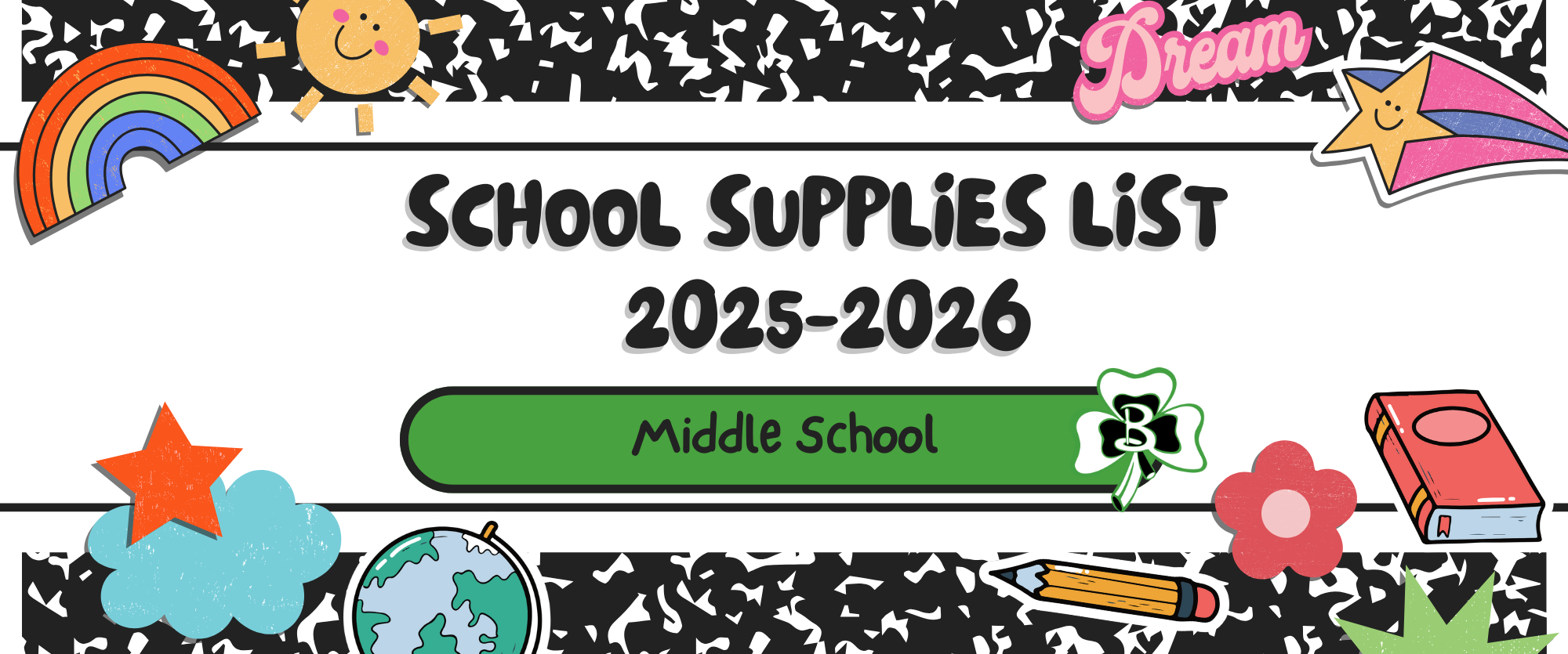 School Supplies List for the 2025-2026 School Year