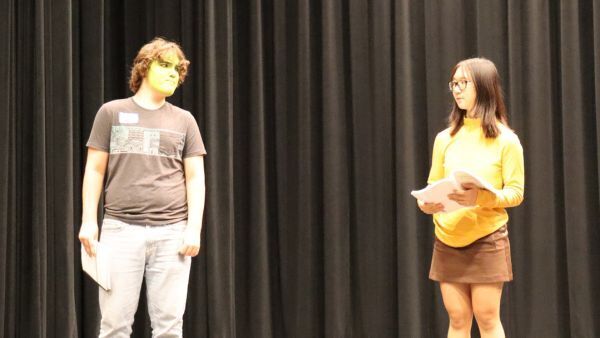 Cast practices for the "Shrek the Musical"