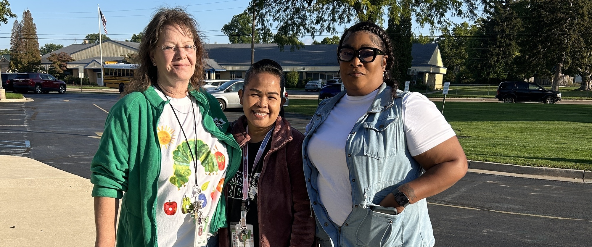Mars Elementary staff greet our students as they arrive at school.