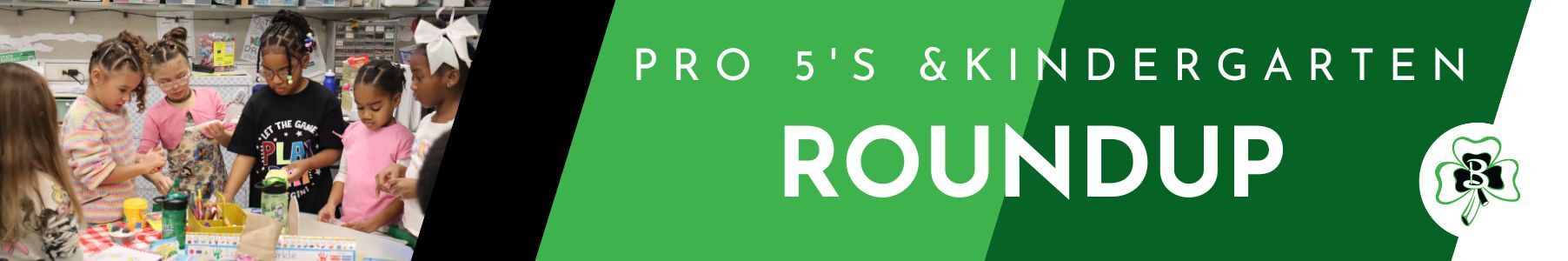 Kindergarten students are collaborating on a class project together.